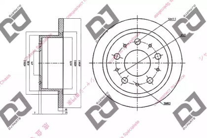 Тормозной диск DJ PARTS BD1517